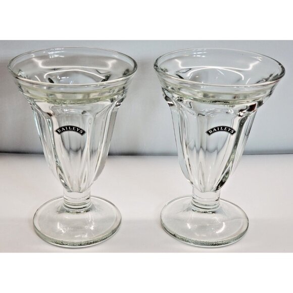 Bailey's Ice Cream Sundae Glasses Vintage Style set of 2 - Picture 2 of 5